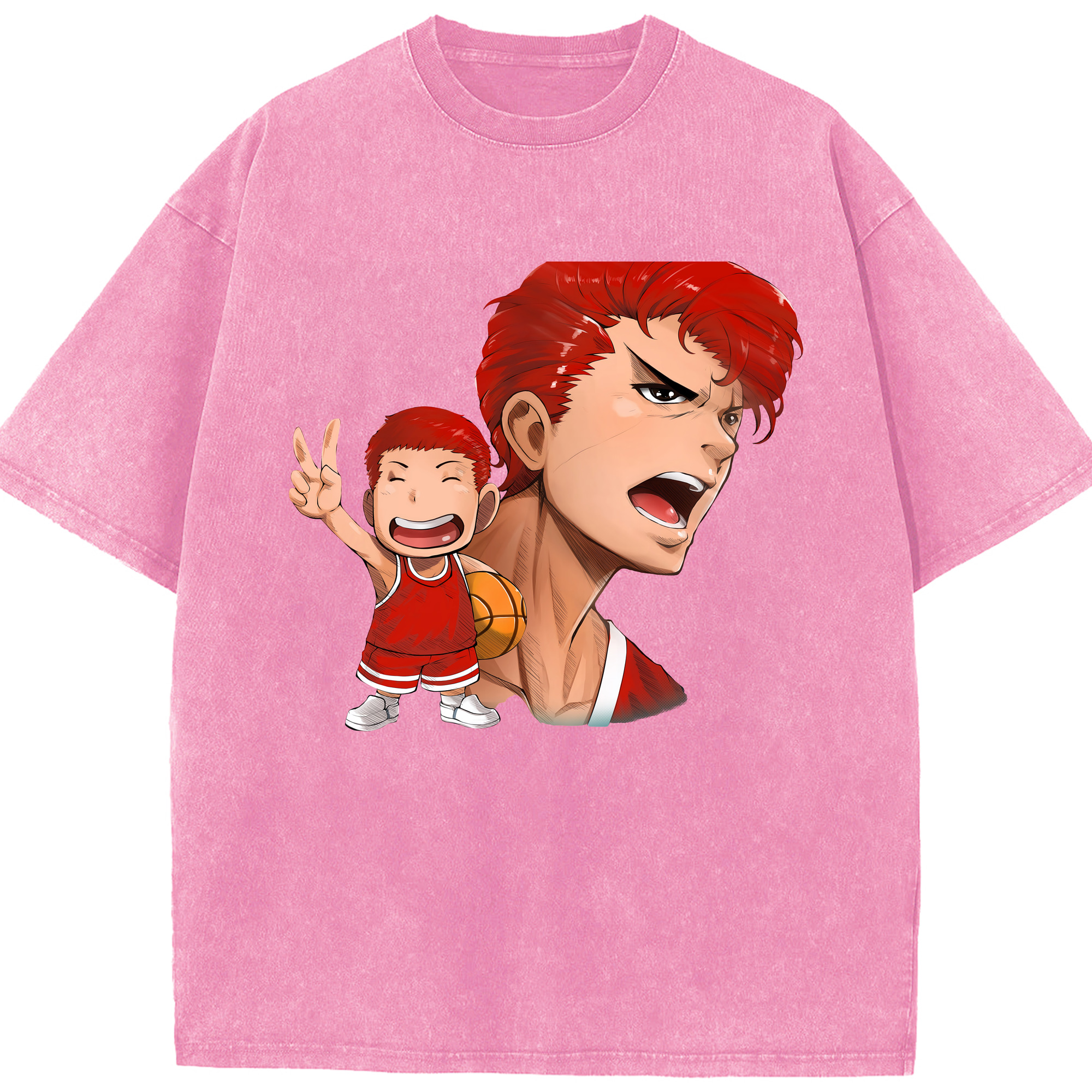 （画像用） SLAM DUNK／スラムダンク 綿100% ヴィンテージ風 半袖Tシャツ（フロントプリント）
